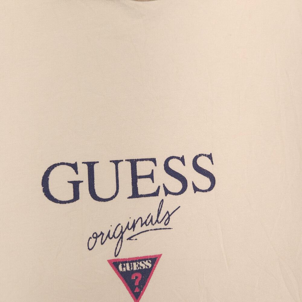 Guess Casual Graphic Short Sleeve Crew Neck T Shirt Mens Size Medium M Tan - Picture 4 of 10